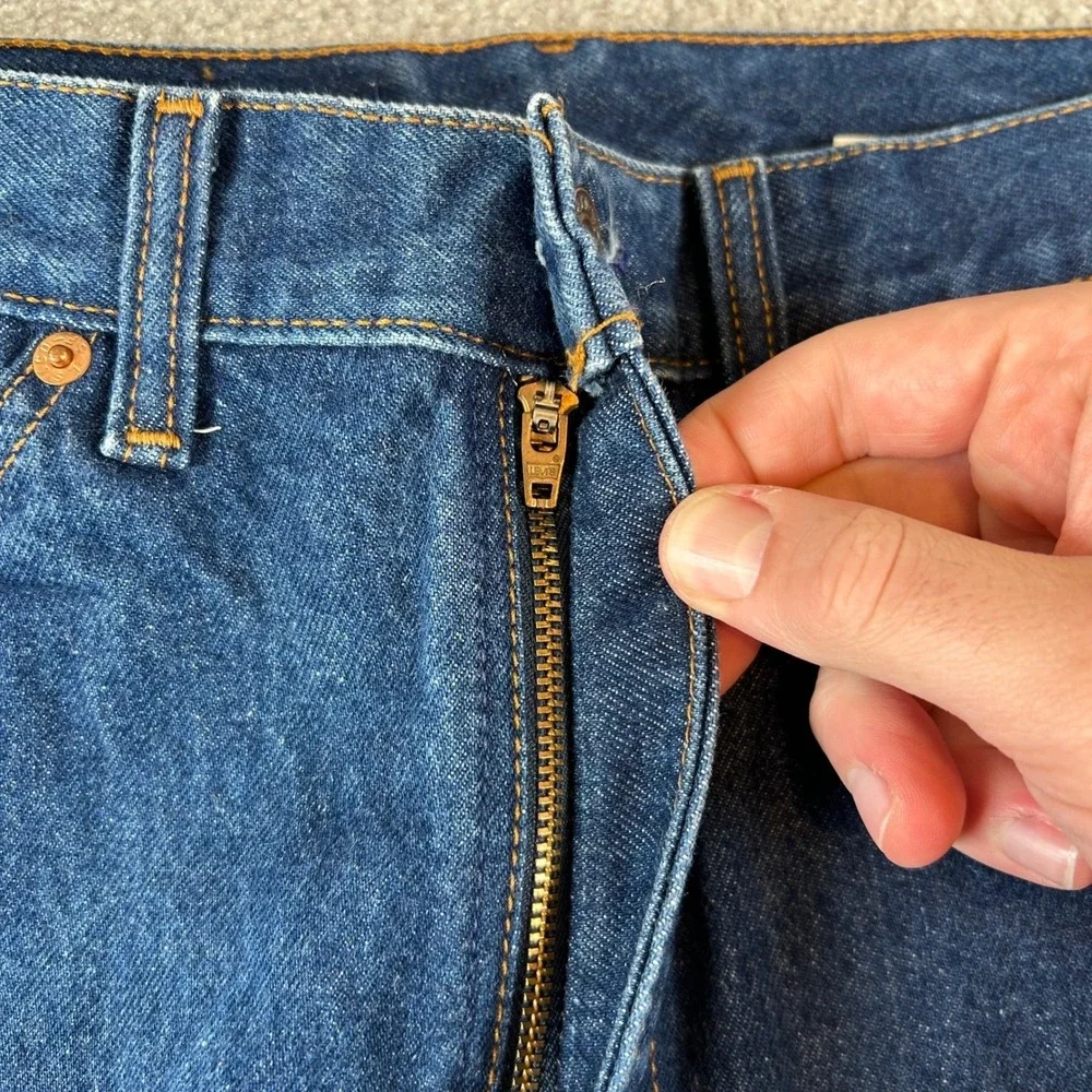 Vintage 90s Levi's 505 Jeans Mens 33x29 Dark Wash Orange Tab Fits 31x26 Straight